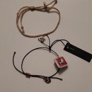 Gold and Black Minimalist Bracelet Set